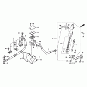 Схема вузла: Задній гальмівний циліндр для Honda XL600 Transalp