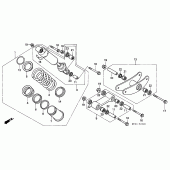 Схема вузла: Задня підвіска (CBR600FM / 2M / N / 2N / 2P) для Honda CBR600 CBR600F