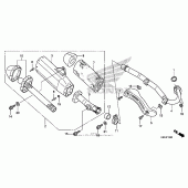 Схема вузла: Вихлопна система для Honda CRF150 CRF150RB