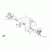 Схема узла: Переднее крыло для Honda CBR900RR CBR954RR Fireblade