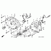 Схема узла: Front cover + transmission cover для Honda GL1800 Gold Wing