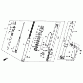 Схема узла: Вилка передней оси для Honda CR250