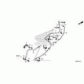 Схема вузла: Задній гальмівний шланг (abs) для Honda GL1800 Gold Wing Valkyrie