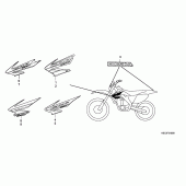 Схема вузла: Label read the manual (CRF250X4 / 5/6/7) для Honda CRF250 CRF250X