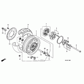 Схема вузла: Заднє колесо для Honda VTX1300