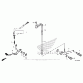 Схема вузла: Лапка гальма & Лапка перемикання для Honda CBR600