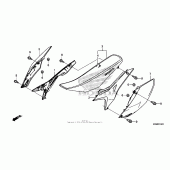 Схема вузла: Сидіння & Бічний обтічник для Honda CRF250 CRF250R