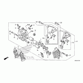 Схема узла: Правый-передний тормозной суппорт (Abs) для Honda GL1800 Gold Wing