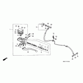 Схема вузла: Головний циліндр зчеплення для Honda CBR1000 CBR1000F