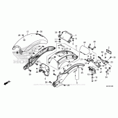 Схема вузла: Заднє крило для Honda CMX300 Rebel