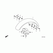 Схема вузла: Переднє крило для Honda VT750 Shadow Spirit