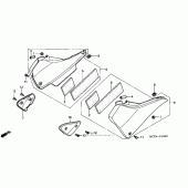 Схема вузла: Бічний обтічник для Honda CB900 919