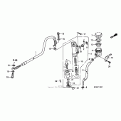 Схема вузла: Задній гальмівний циліндр для Honda XR650