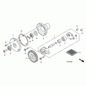 Схема узла: Масляный насос для Honda CBF125