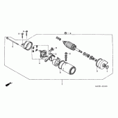 Схема вузла: Стартер електричний для Honda CBR1100XX Blackbird