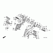 Схема вузла: Підніжки для Honda CB600F Hornet