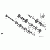 Схема вузла: Трансмісія для Honda XR600