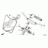 Схема вузла: Верхня траверса & Кліпон керма для Honda CRF450 CRF450R