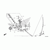 Схема вузла: Передній гальмівний циліндр для Honda CRF250 CRF250X