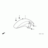 Схема узла: Переднее крыло для Honda VTR1000 Firestorm