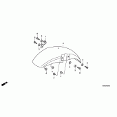 Схема узла: Переднее крыло для Honda VTR250 VTR