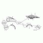 Схема вузла: Stripe / mark для Honda VT1100 Shadow ACE