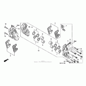 Схема вузла: Передній гальмівний супорт для Honda RVT1000R RVT RC51