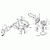 Схема вузла: Масляний насос для Honda VFR800 VFR