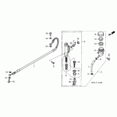 Схема вузла: Задній гальмівний циліндр для Honda CR250