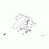 Схема вузла: Переднє крило для Honda XL1000V Varadero