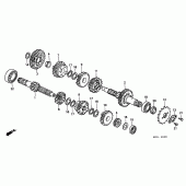 Схема вузла: Трансмісія для Honda CMX250 Rebel