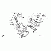 Схема вузла: Клапанна кришка для Honda NT650 Deauville