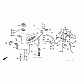 Схема вузла: Паливний бак / паливний насос (VT1100CS / CT) для Honda VT1100 Shadow