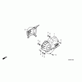 Схема вузла: Engine side cover для Honda NSA700 DN-01