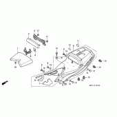 Схема вузла: Сидіння і Бічний обтічник для Honda VFR750F VFR750R (RC30)