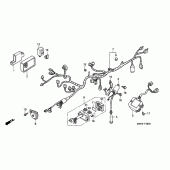 Схема вузла: Жгут проводки / котушка запалювання для Honda NX650 Dominator