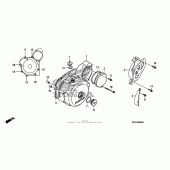 Схема вузла: Ліва кришка картера для Honda CRF230 CRF230F