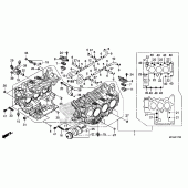 Схема узла: Блок цилиндров для Honda GL1800 Gold Wing