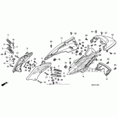 Схема вузла: Body cover для Honda FSC600 Silver Wing