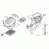 Схема вузла: Повітряний фільтр (CBR125R / RS / RW5 / RW6 / RW8) для Honda CBR125
