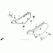 Схема вузла: Бічна накладка 88-92 для Honda XR600