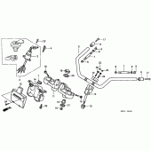 Схема узла: Верхняя траверса и Клипон руля для Honda CMX250 Rebel