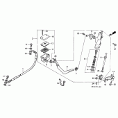 Схема узла: Задний тормозной цилиндр для Honda XRV750 Africa Twin