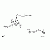 Схема узла: Лапка тормоза и Лапка переключения для Honda CB1100 CB1100SF X11