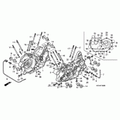 Схема вузла: Картер двигуна для Honda VTX1800