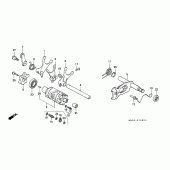 Схема вузла: Shift drum для Honda NX650 Dominator