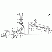 Схема узла: Задний тормозной цилиндр для Honda CB750 Seven Fifty