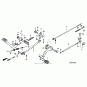 Схема узла: Педаль(Лапка) для Honda VT750 Shadow Spirit