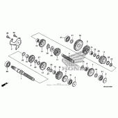 Схема узла: Трансмиссия для Honda VT750 Shadow Aero