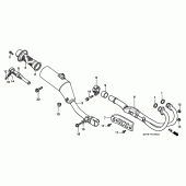 Схема вузла: Вихлопна система для Honda XR400